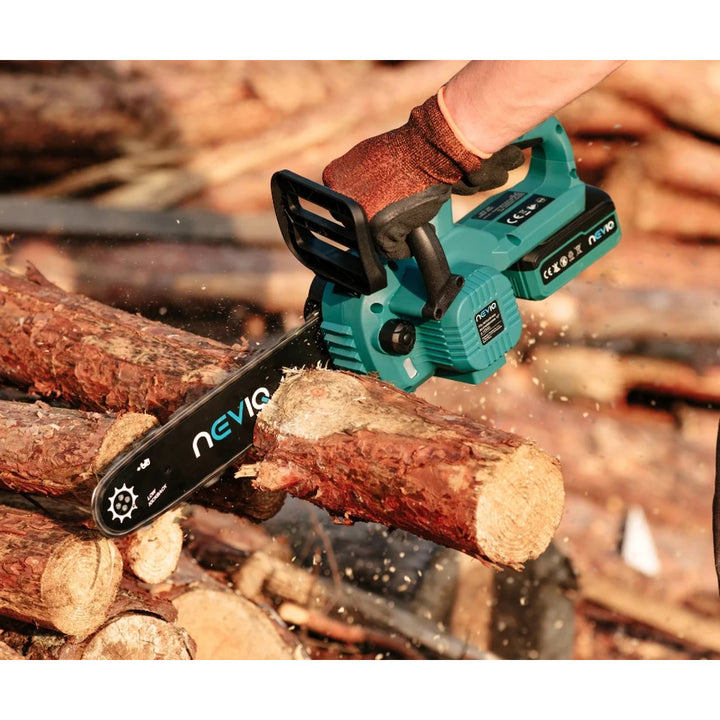 Motosega a batteria NEVIQ, barra 12'', 1000W, motore brushless, L12302