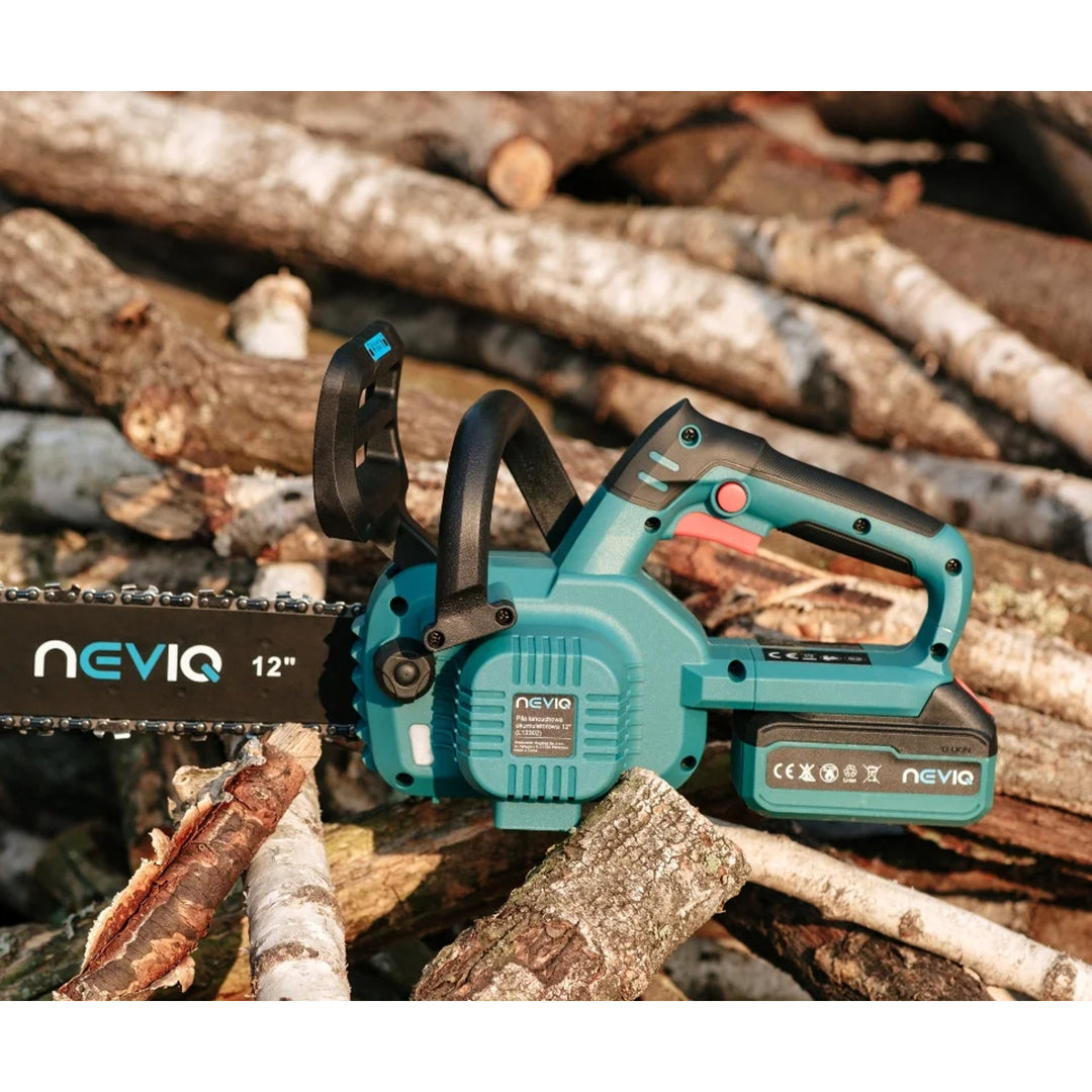 Motosega a batteria NEVIQ, barra 12'', 1000W, motore brushless, L12302