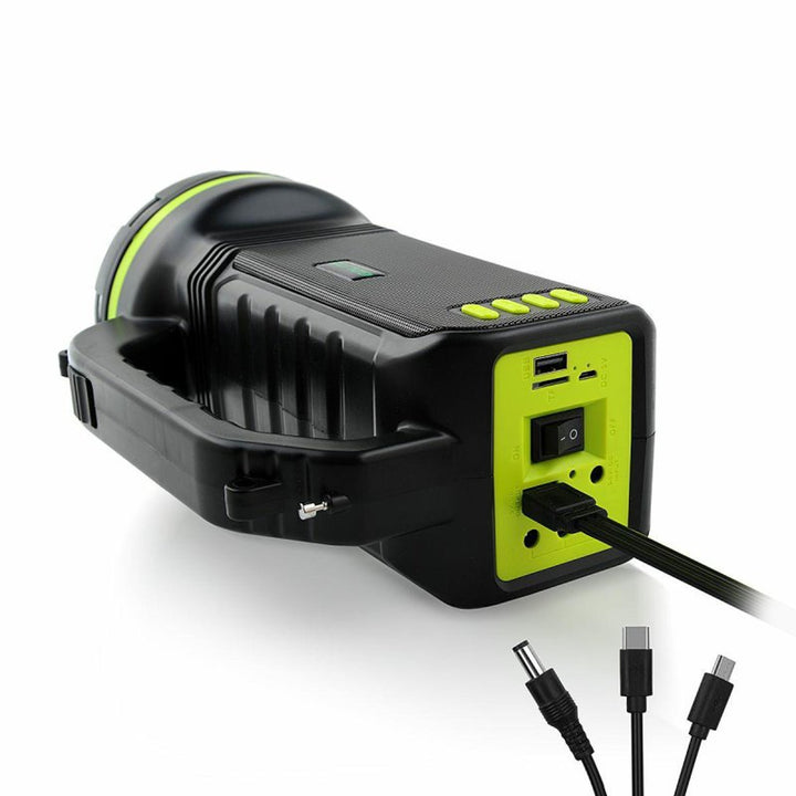 Torcia solare multifunzionale Verna, 6in1, powerbank, pannello solare, lampada, luci LED, altoparlante+radio, Tur000008