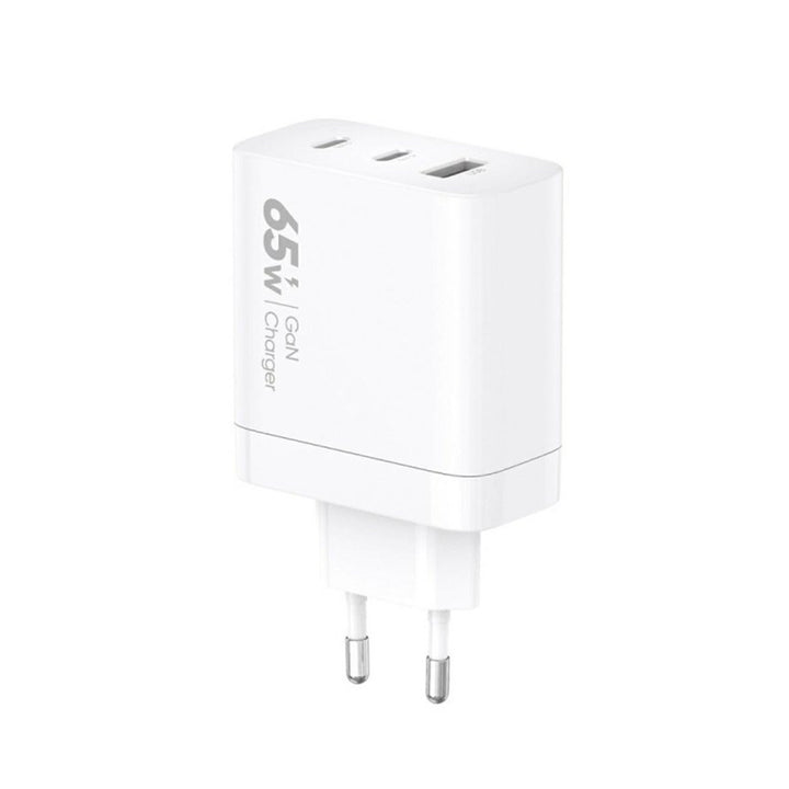Caricabatterie di rete VIDVIE, 3A, 65W, 2x USB-C, 1x USB, cavo USB-C/Telefono, PLE262