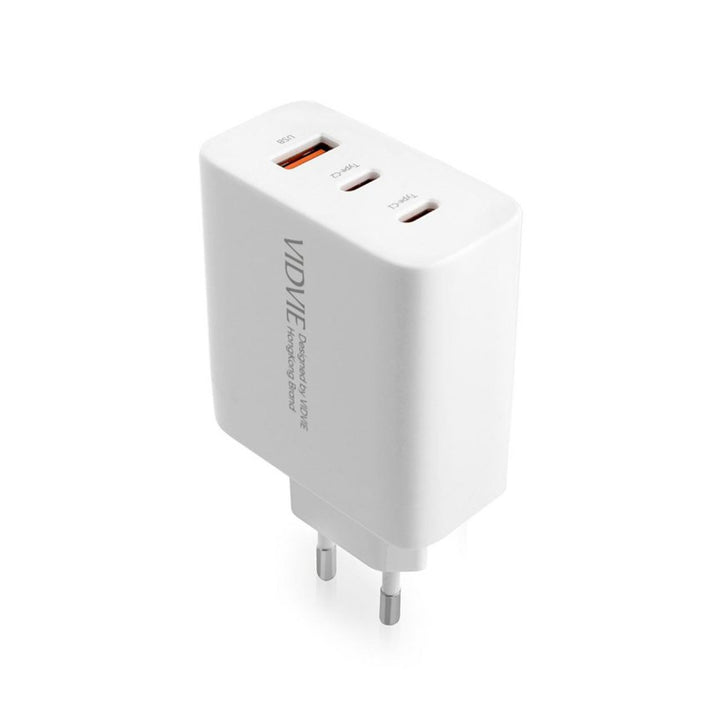 Caricatore di rete VIDVIE, 3A, 65W, 2x USB-C, 1x USB, cavo USB-C/USB-C, PLE262