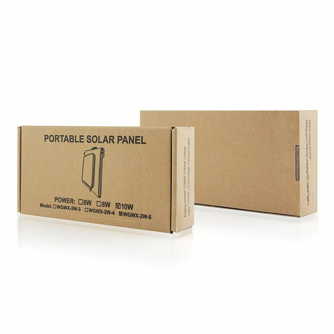 Pannello solare, caricatore, 10W, 1 porta USB, nero e arancione, A02