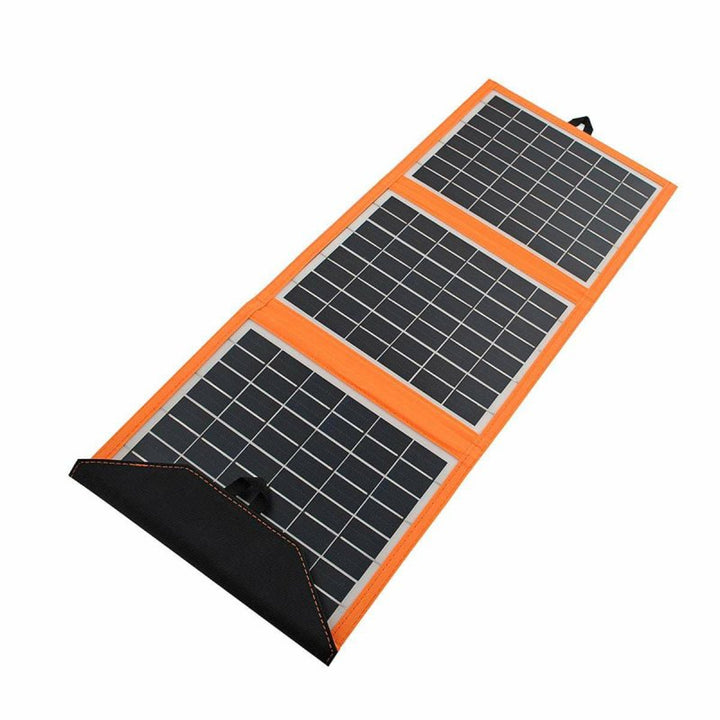 Pannello solare, caricatore, 15W, 1 porta USB, nero e arancione, A04