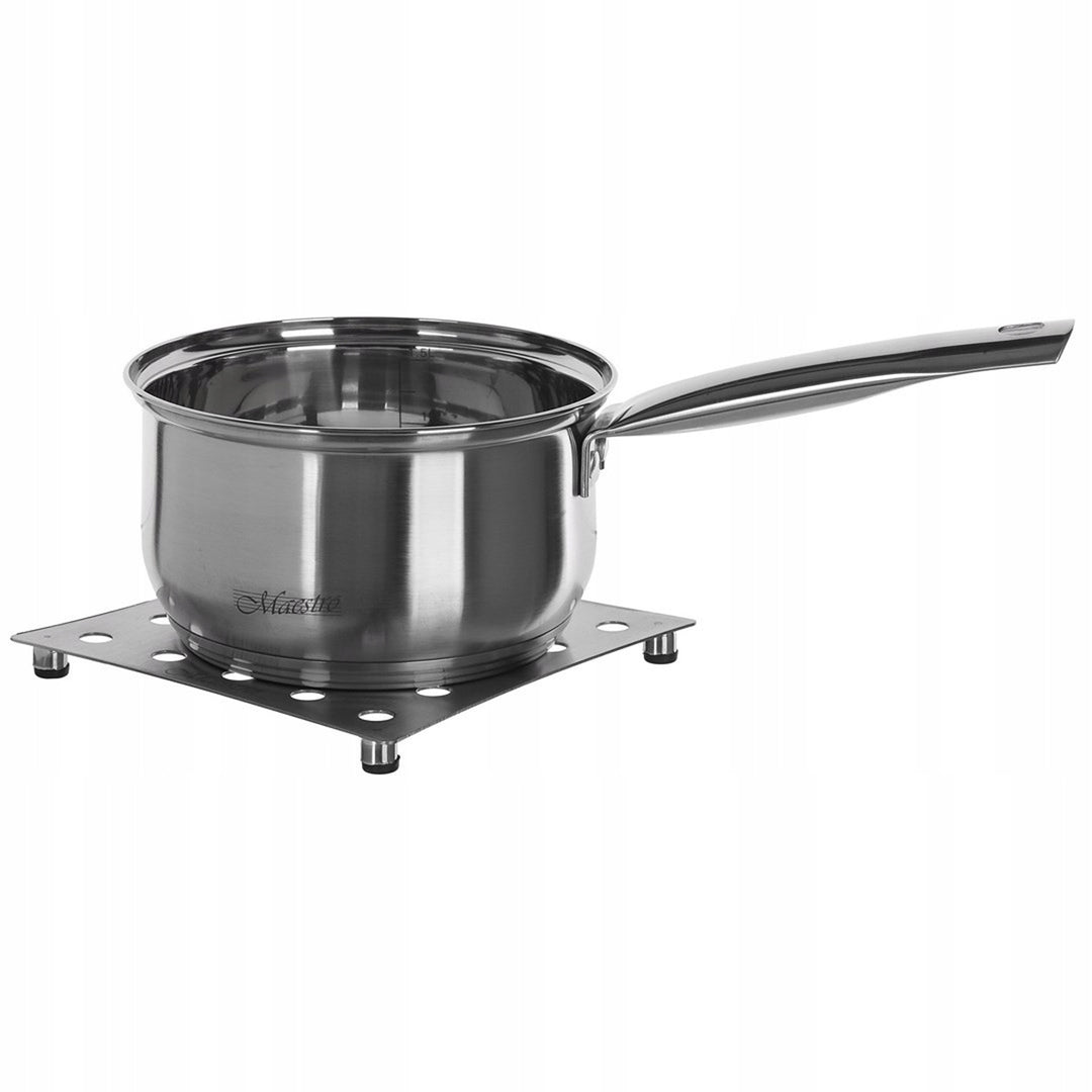 Maestro Set di pentole da 9 pezzi 1,5L, 2L, 3L, 5L, acciaio inox, lavabile in lavastoviglie, adatto a tutti i tipi di cucina, piastra, MR-2021