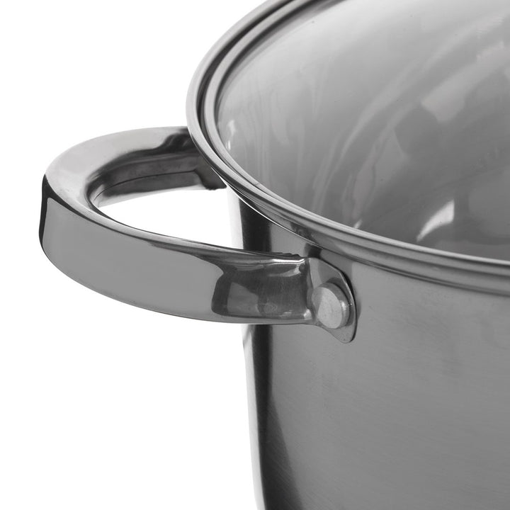 Maestro Set di pentole da 9 pezzi 1,5L, 2L, 3L, 5L, acciaio inox, lavabile in lavastoviglie, adatto a tutti i tipi di cucina, piastra, MR-2021