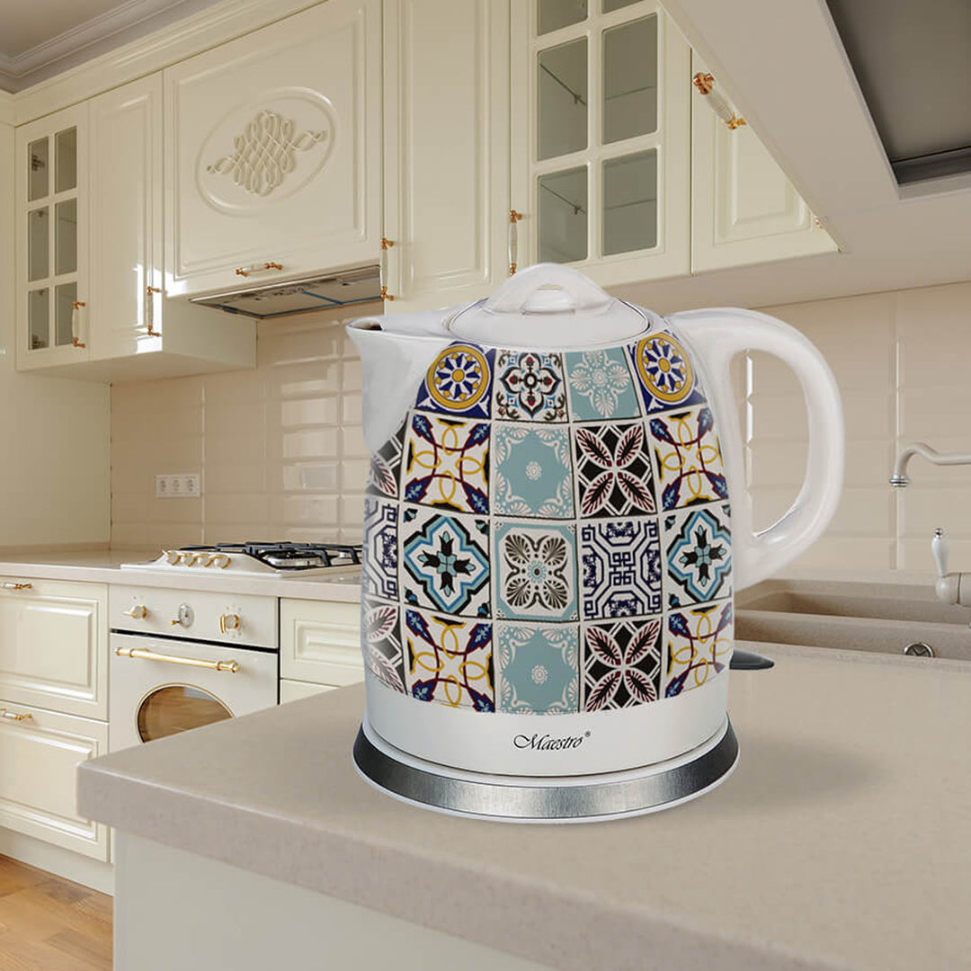Bollitore in ceramica Maestro, senza fili, 1200W, capacità 1,5l, MR-066-Porto