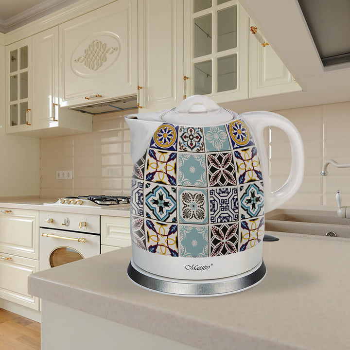 Bollitore in ceramica Maestro, senza fili, 1200W, capacità 1,5l, MR-066-Porto