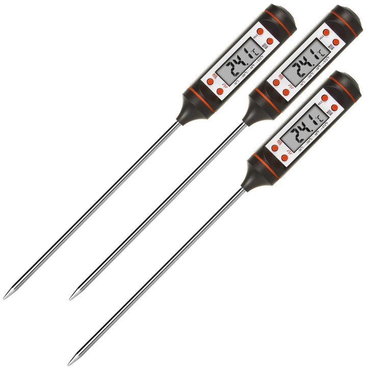Termometro/sonda per alimenti, verde-blu, lunghezza sonda 15 cm, intervallo di temperatura da -50°C a +300°C, precisione 0,1°C, GB178, 3 pz.