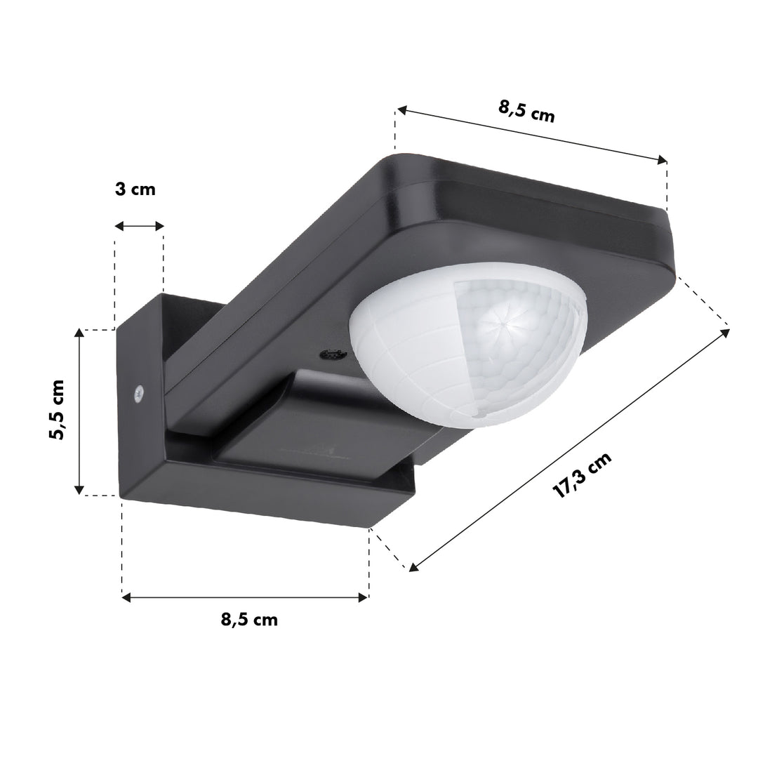 Rilevatore di movimento Maclean PIR, infrarosso, IP65, max 2000W, MCE243 GR, 2 pezzi