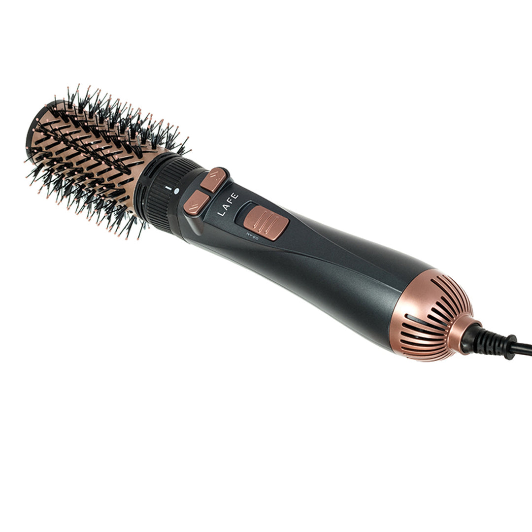 Ferro arricciacapelli rotante/asciugacapelli LAFE, 2 velocità, 3 livelli di calore, ionizzazione, 1200W, stile Sleek and Shine