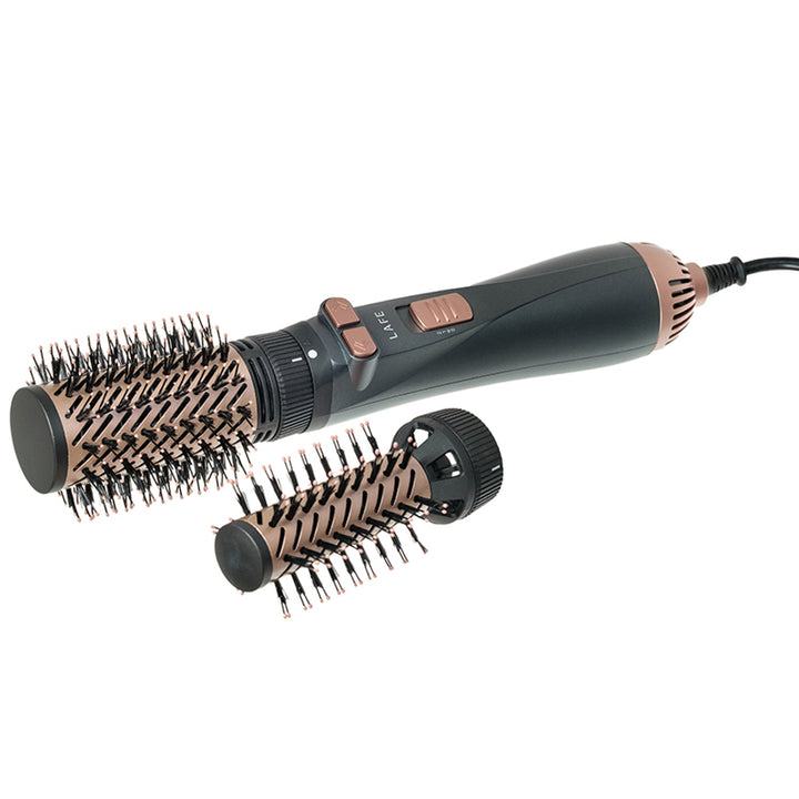 Ferro arricciacapelli rotante/asciugacapelli LAFE, 2 velocità, 3 livelli di calore, ionizzazione, 1200W, stile Sleek and Shine
