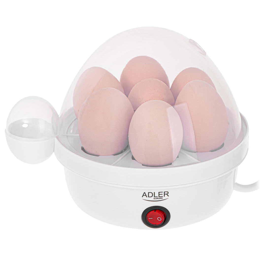 Cuociuova automatico Adler, per 7 uova, potenza 450W, bianco, AD 4459