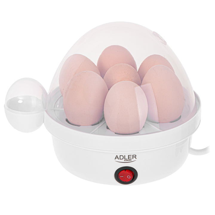 Cuociuova automatico Adler, per 7 uova, potenza 450W, bianco, AD 4459