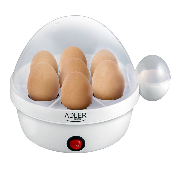 Cuociuova automatico Adler, per 7 uova, potenza 450W, bianco, AD 4459