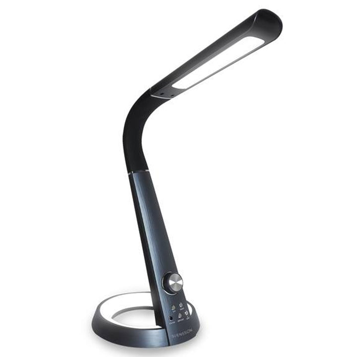 Lampada da ufficio Svensson, 450 Lumen, 8W di potenza, tre temperature di luce, funzione di ricarica del dispositivo mobile, base RGB, LXBL1063