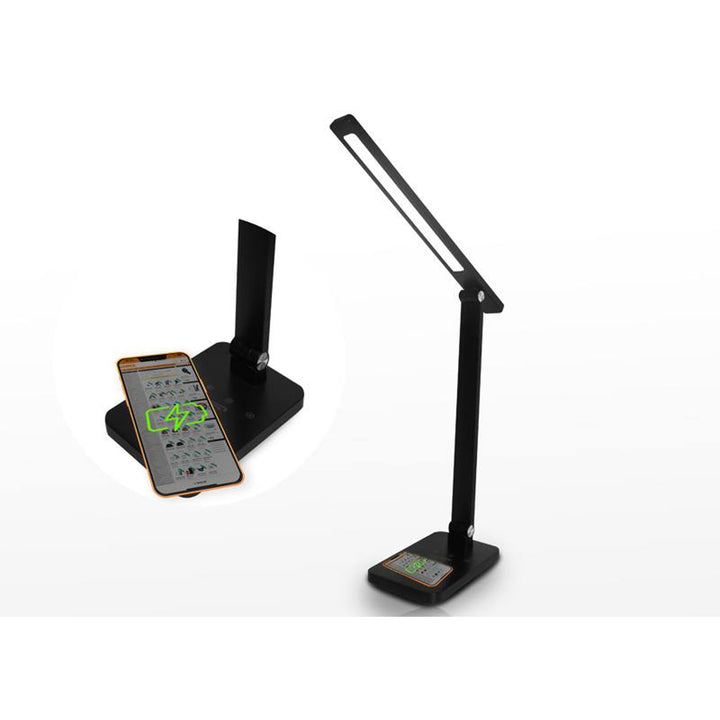 Lampada da ufficio LTC, LED 10W, tre temperature di luce, carica induttiva, pannello a sfioramento, LXL0099C