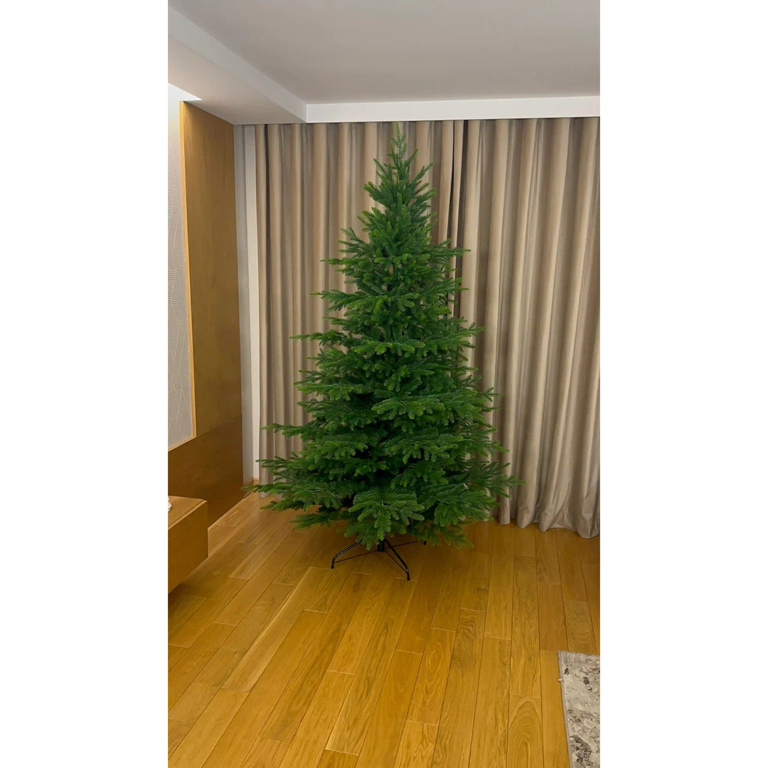 Albero di Natale artificiale, abete rosso naturale del Caucaso, PVC + PE, altezza 220 cm
