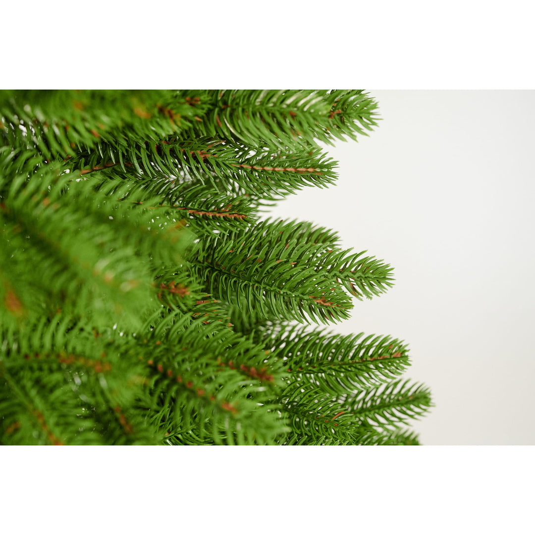 Albero di Natale artificiale, abete colonnare, rami in PE, altezza 210 cm