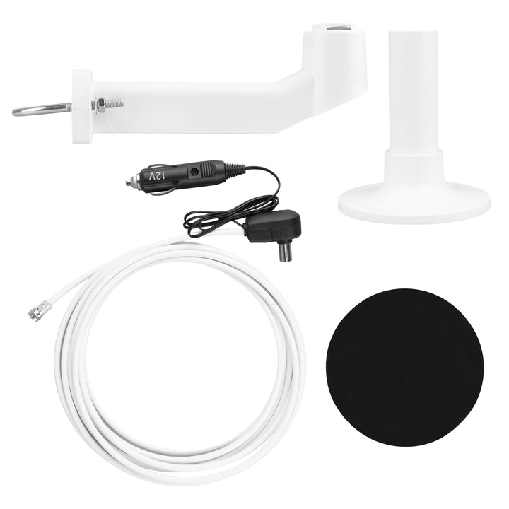 Antenna omnidirezionale Maclean DVB-T/T2 HEVC, attiva, camper, 12V, MCTV-103