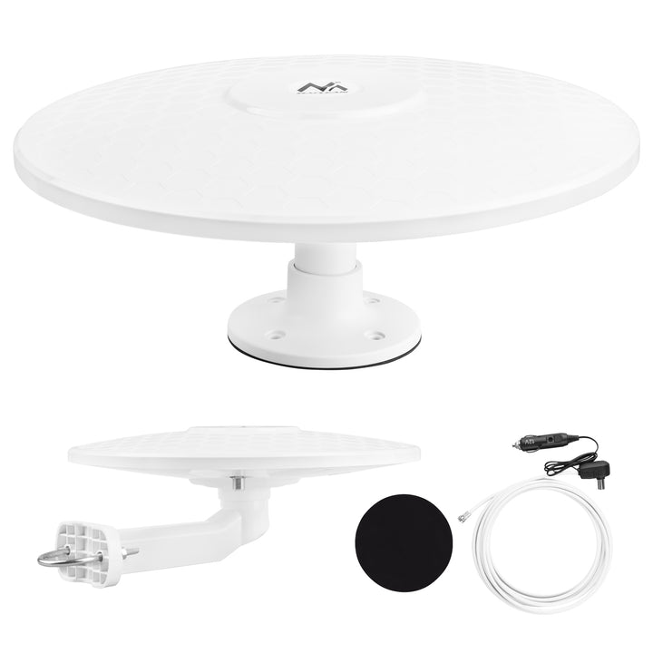 Antenna omnidirezionale Maclean DVB-T/T2 HEVC, attiva, camper, 12V, MCTV-103
