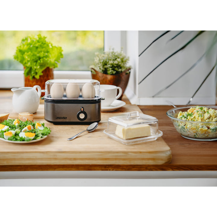 Cuociuova Mesko per 3 uova, potenza 210W, fase di cottura selezionabile, indicatore luminoso, MS 4485