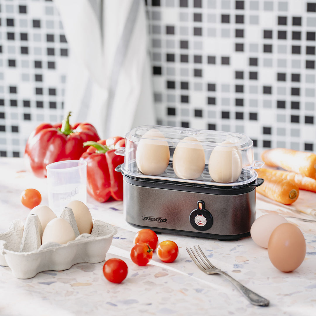 Cuociuova Mesko per 3 uova, potenza 210W, fase di cottura selezionabile, indicatore luminoso, MS 4485