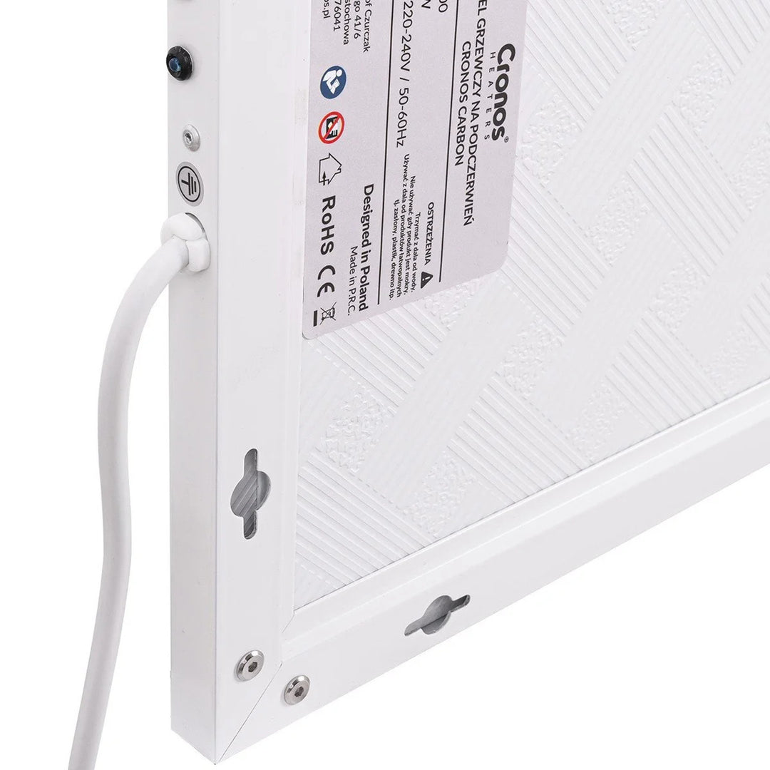 Riscaldatore a infrarossi Cronos, 800W, superficie opaca, ultrasottile, Carbon P800