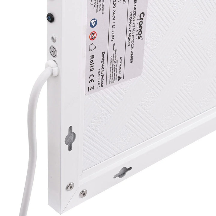 Riscaldatore a infrarossi Cronos, 800W, superficie opaca, ultrasottile, Carbon P800