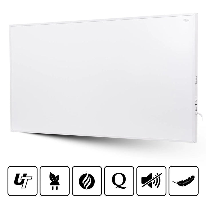 Riscaldatore a infrarossi Cronos, 800W, superficie opaca, ultrasottile, Carbon P800