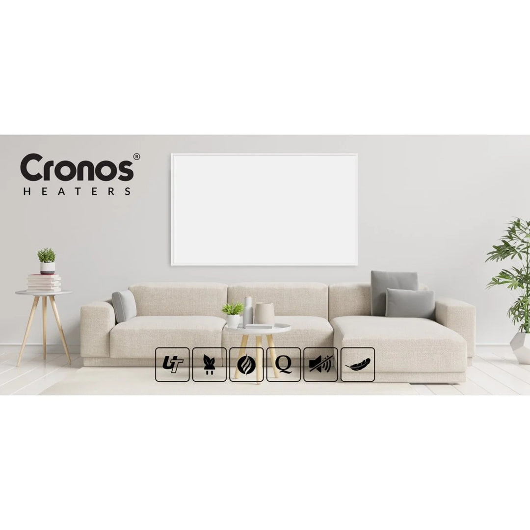 Riscaldatore a infrarossi Cronos, 1000W, superficie opaca, ultrasottile, Carbon P1000
