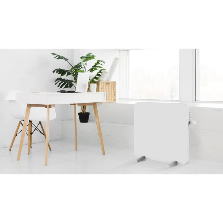 Riscaldatore a infrarossi Cronos, 450W, con termostato e telecomando, regolabile da 10°C a 50°C, a bassa perdita di energia, Titanio CR-500