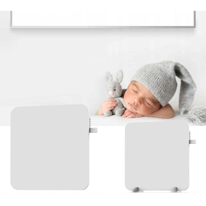 Riscaldatore a infrarossi Cronos, 450W, con termostato e telecomando, regolabile da 10°C a 50°C, a bassa perdita di energia, Titanio CR-500