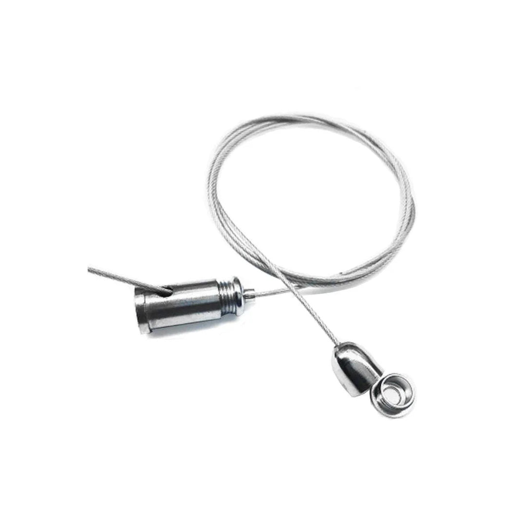 Kit di montaggio a soffitto per riscaldatori a tubo radiante Cronos, lunghezza cavo 1 m, in acciaio inox