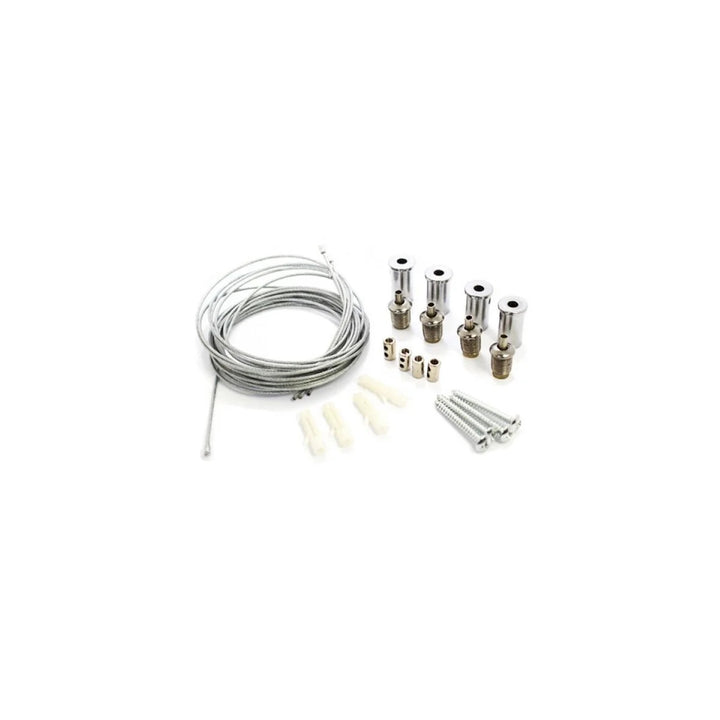 Kit di montaggio a soffitto per riscaldatori a tubo radiante Cronos, lunghezza cavo 1 m, in acciaio inox