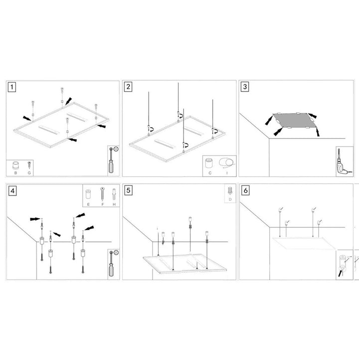 Kit di montaggio a soffitto per riscaldatori a tubo radiante Cronos, lunghezza cavo 1 m, in acciaio inox