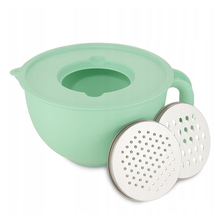 Ciotola da cucina Practic, plastica, 2 grattugie in acciaio, menta, 5612066512