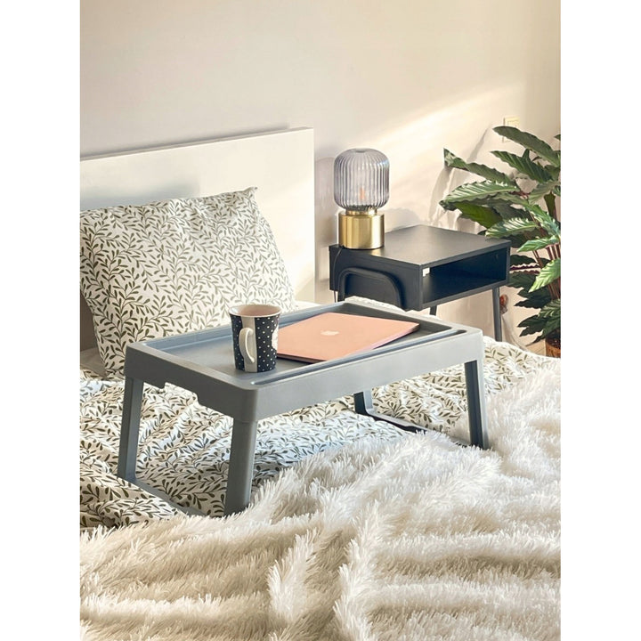 Tavolo pieghevole Practic, portatile, per letto da giardino, vassoio per la colazione, colore cappuccino, 56120722