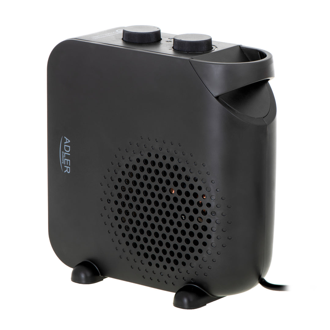 Termoventilatore Adler, 2 livelli di potenza, max 2000W, termostato, nero, AD 7725