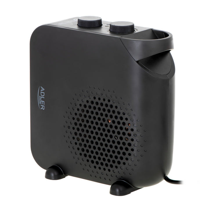 Termoventilatore Adler, 2 livelli di potenza, max 2000W, termostato, nero, AD 7725