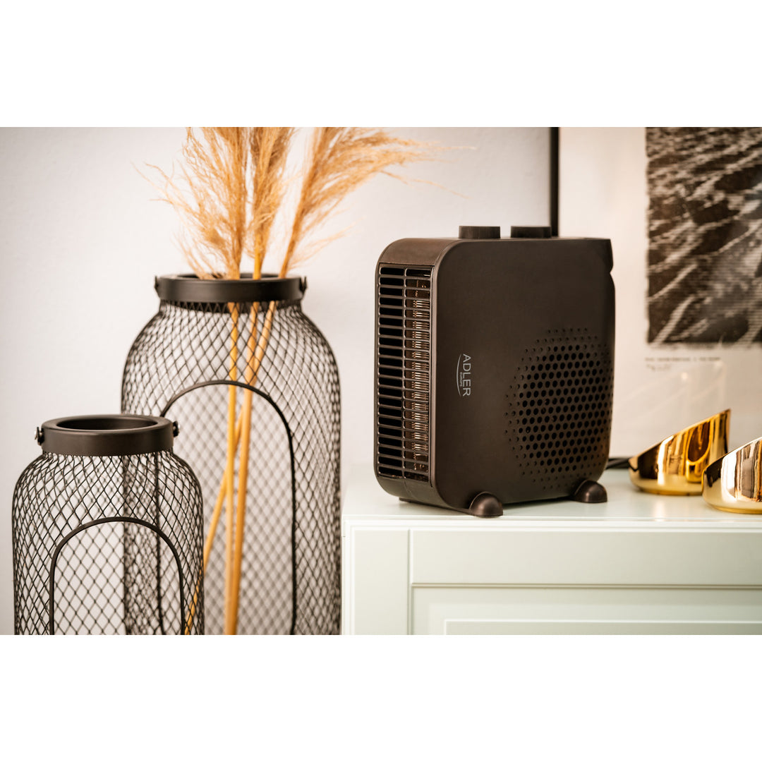 Termoventilatore Adler, 2 livelli di potenza, max 2000W, termostato, nero, AD 7725
