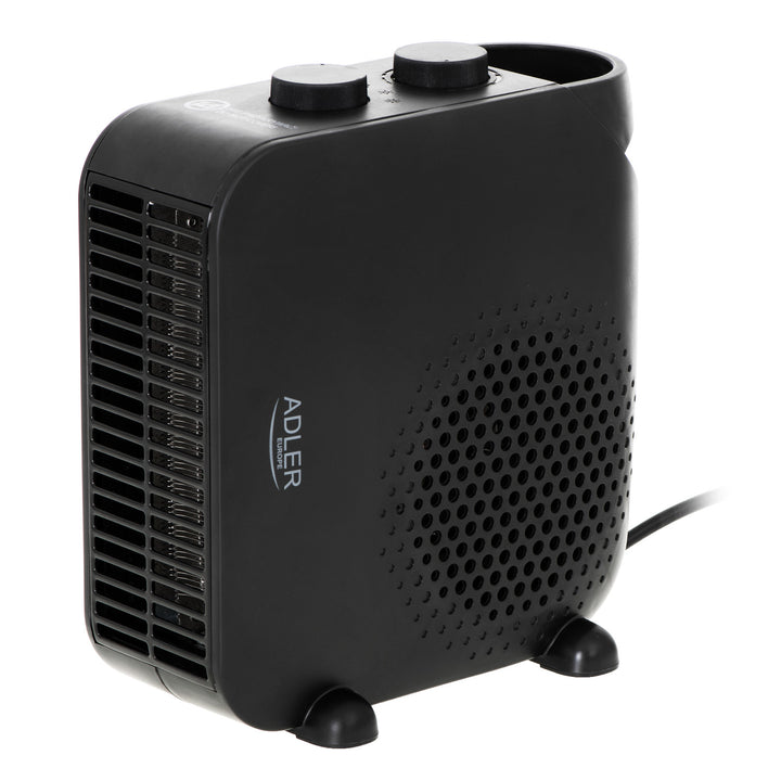 Termoventilatore Adler, 2 livelli di potenza, max 2000W, termostato, nero, AD 7725