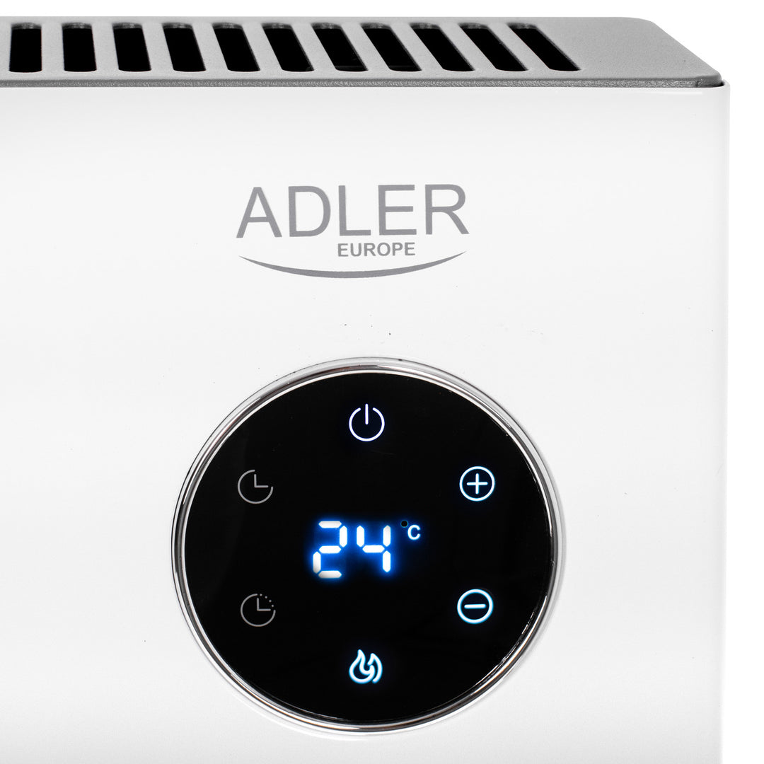 Riscaldatore Adler, display LED, telecomando, 3 livelli di riscaldamento, termostato, max 2000W, AD 7752