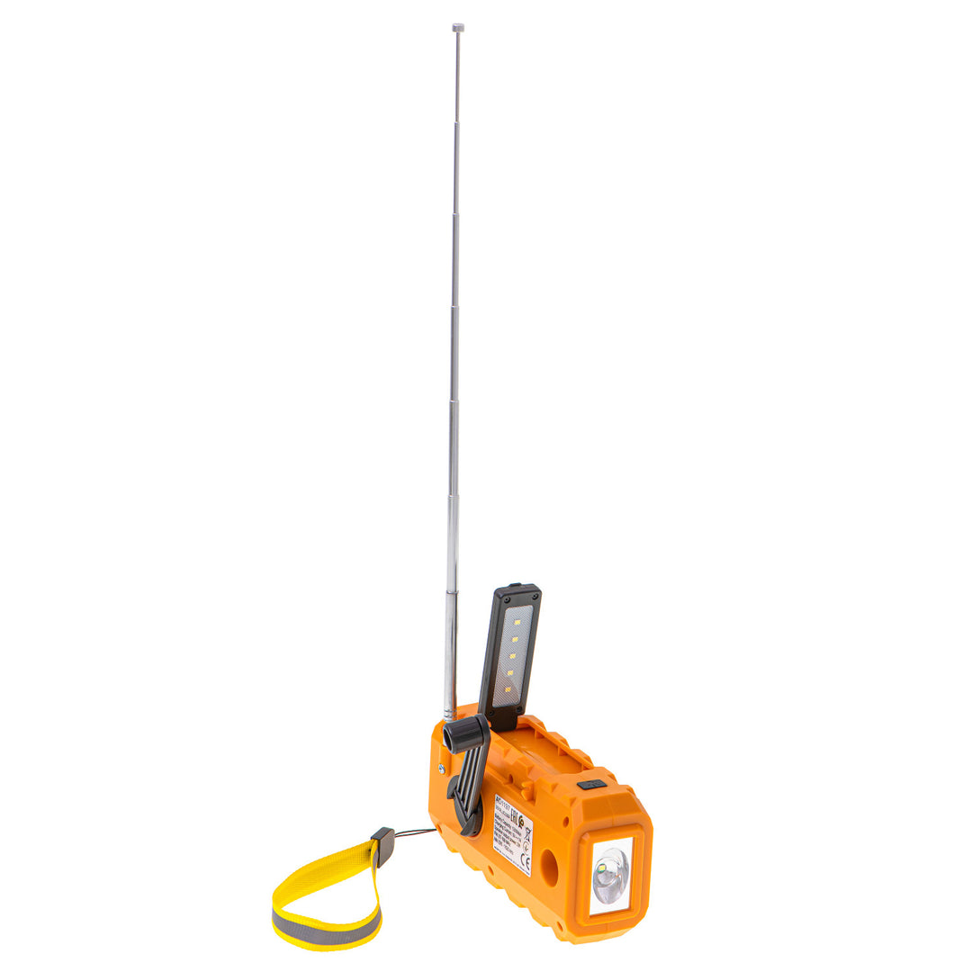 Radio solare Adler, batteria ricaricabile da 1200 mAh, torcia, manovella, AD 1197