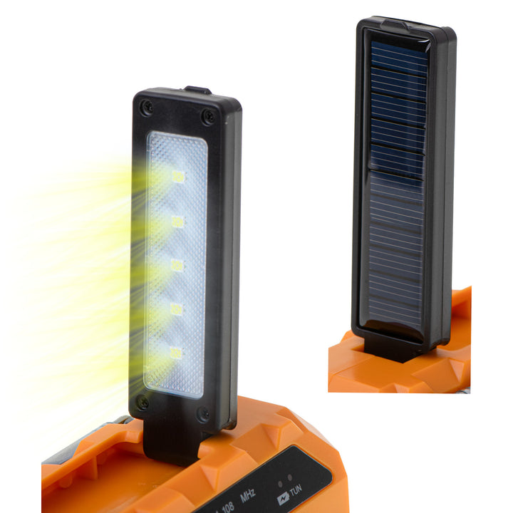 Radio solare Adler, batteria ricaricabile da 1200 mAh, torcia, manovella, AD 1197