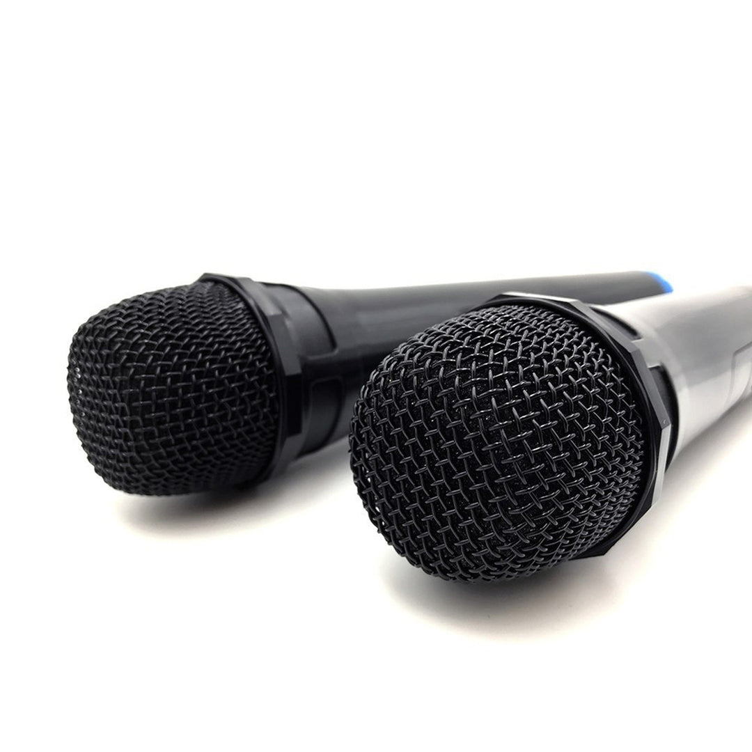 Due microfoni wireless con ricevitore USB per altoparlante con funzione karaoke, Mediatech MT395