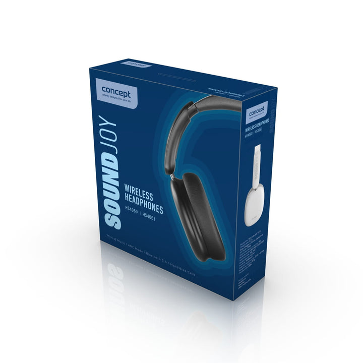 Concept SoundJoy cuffie in-ear wireless, fino a 70 ore di riproduzione, Bluetooth 5.4, ricarica rapida, cancellazione attiva del rumore fino a 33dB, nero, HS4060