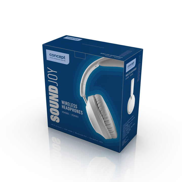 Concept SoundJoy cuffie in-ear wireless, fino a 45 ore di riproduzione, Bluetooth 6.0, ricarica rapida, cancellazione attiva del rumore fino a 18dB, nero, HS4080