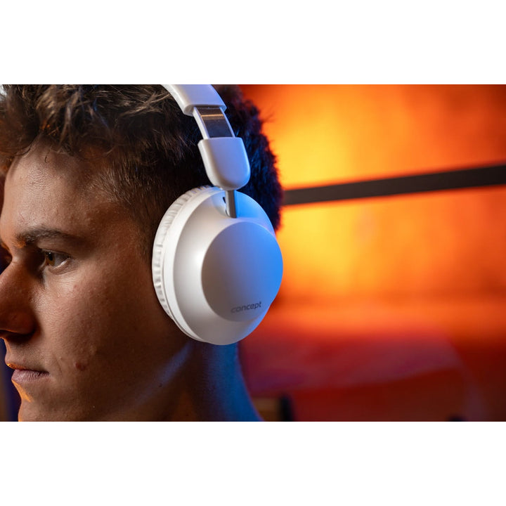 Concept SoundJoy cuffie in-ear wireless, fino a 45 ore di riproduzione, Bluetooth 6.0, ricarica rapida, cancellazione attiva del rumore fino a 18dB, bianco, HS4081