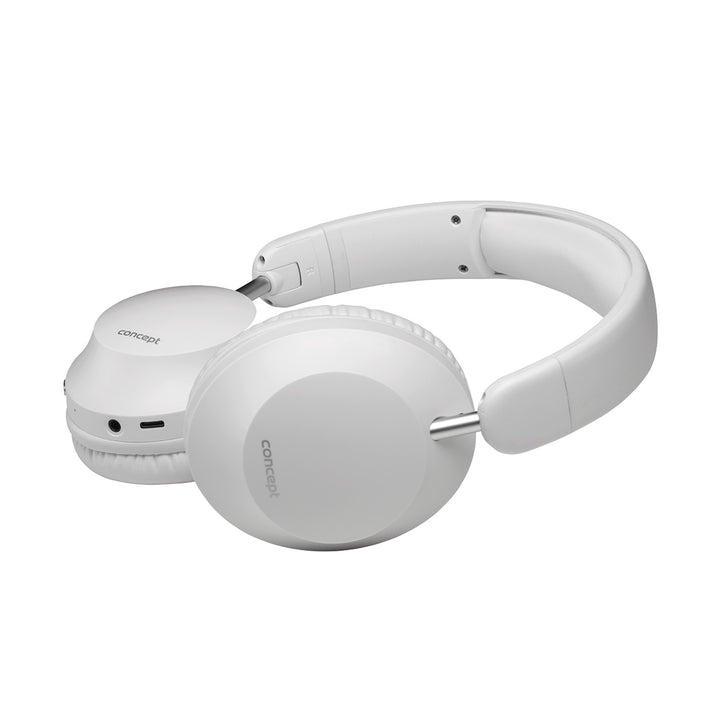 Concept SoundJoy cuffie in-ear wireless, fino a 45 ore di riproduzione, Bluetooth 6.0, ricarica rapida, cancellazione attiva del rumore fino a 18dB, bianco, HS4081