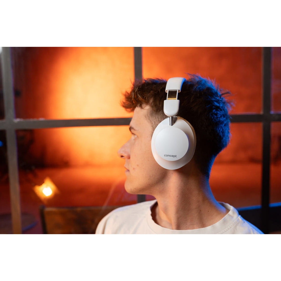 Concept SoundJoy cuffie in-ear wireless, fino a 45 ore di riproduzione, Bluetooth 6.0, ricarica rapida, cancellazione attiva del rumore fino a 18dB, bianco, HS4081